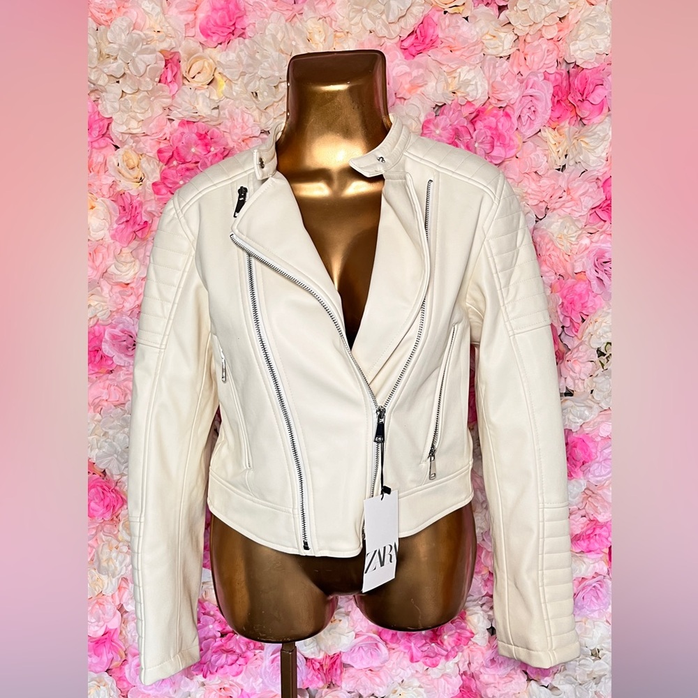 Zara Faux Leather Biker Jacket